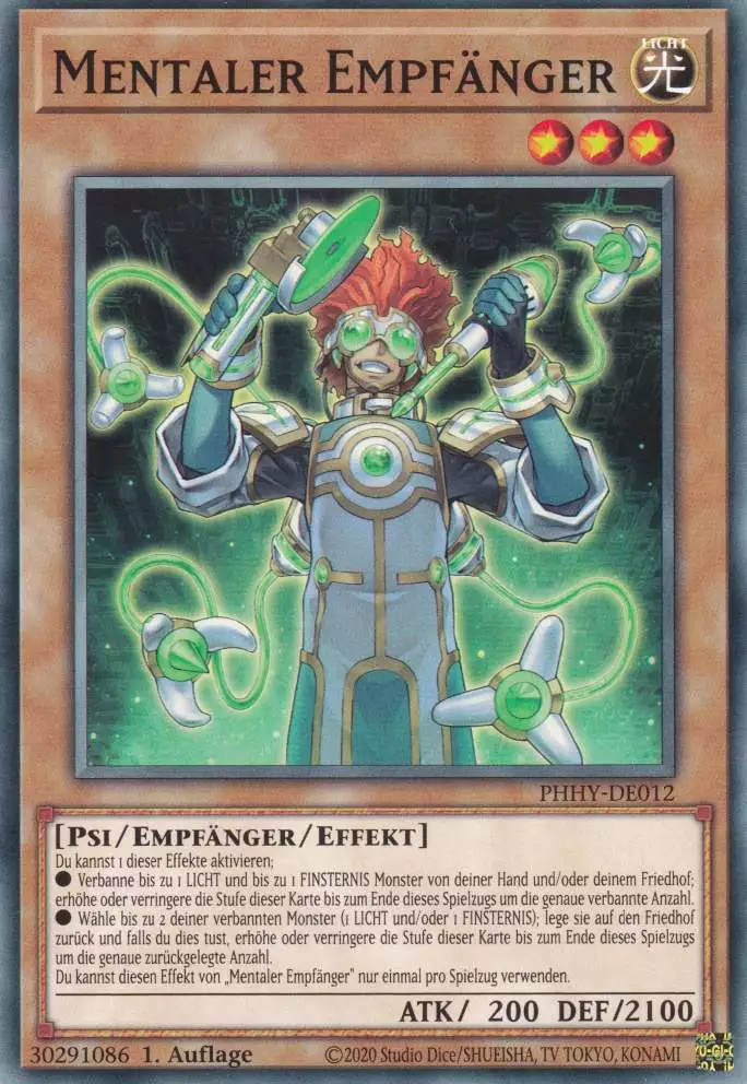 Mentaler Empfänger PHHY-DE012 ist in Common Yu-Gi-Oh Karte aus Photon Hypernova 1.Auflage