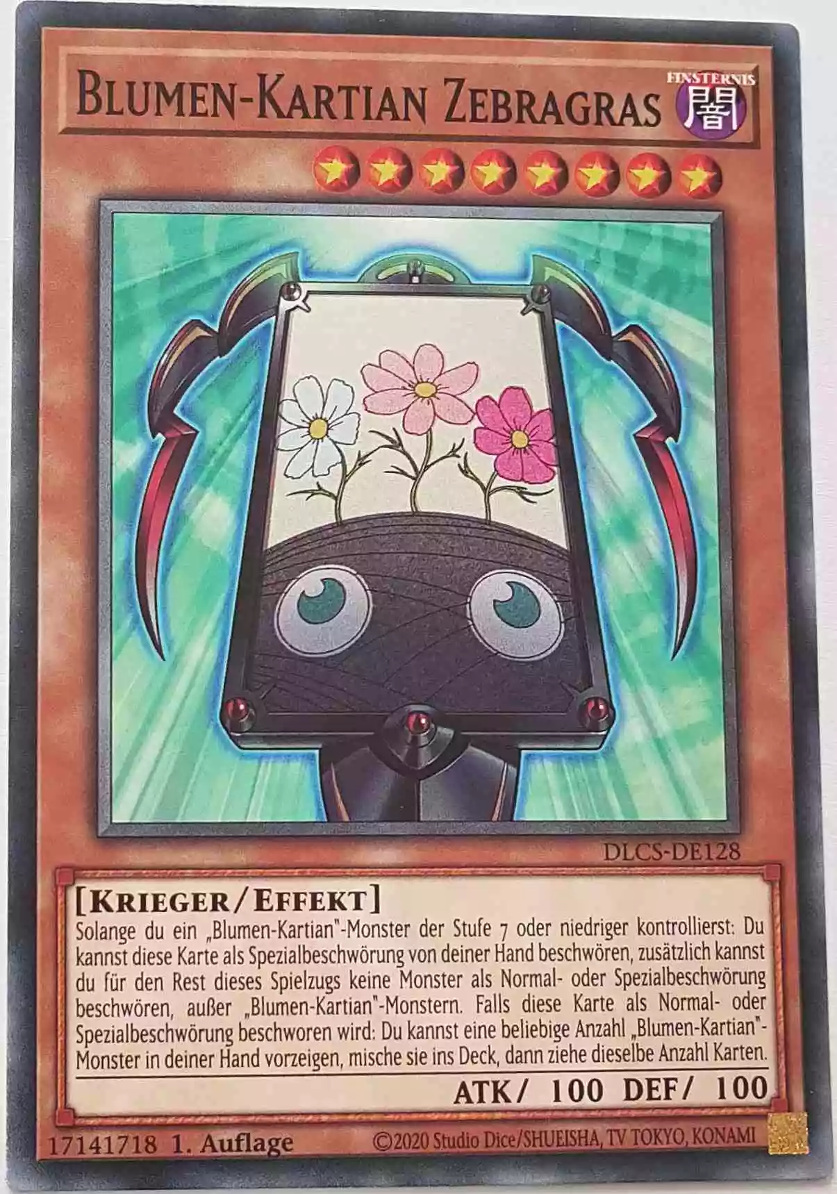 Blumen-Kartian Zebragras DLCS-DE128 ist in Common Yu-Gi-Oh Karte aus Dragons of Legend The Complete Series 1.Auflage