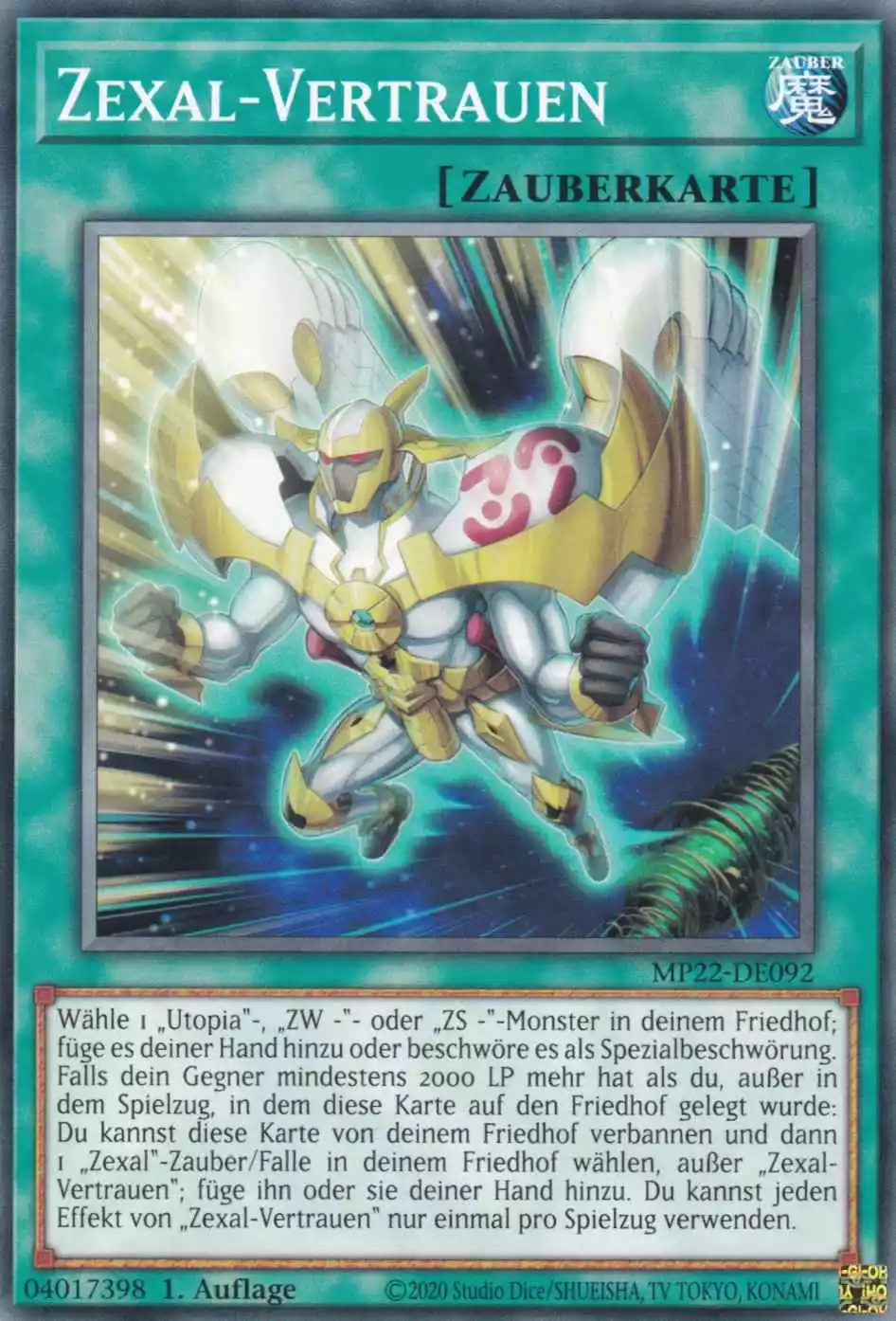 Zexal-Vertrauen MP22-DE092 ist in Common Yu-Gi-Oh Karte aus Tin of the Pharaoh’s Gods 1.Auflage