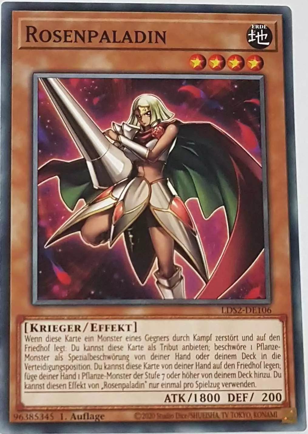 Rosenpaladin LDS2-DE106 ist in Common Yu-Gi-Oh Karte aus Legendary Duelists: Season 2 1.Auflage
