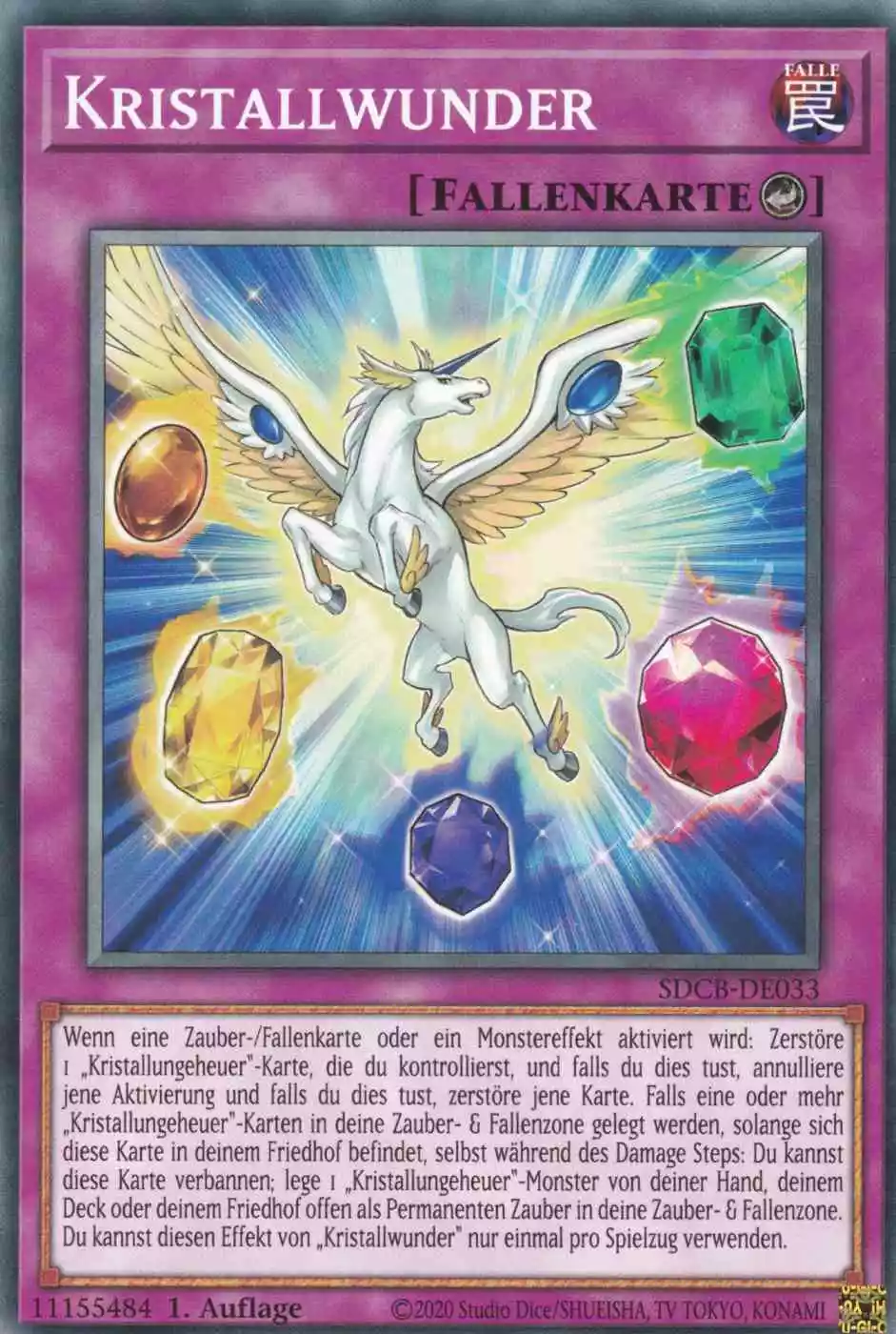 Kristallwunder SDCB-DE033 ist in Common Yu-Gi-Oh Karte aus Structure Deck: Legend of the Crystal Beasts 1.Auflage