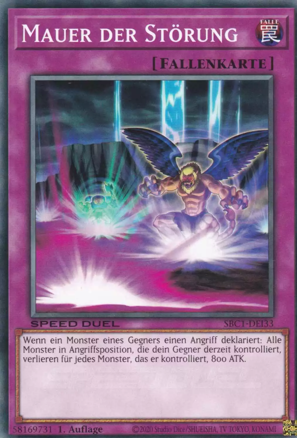 Mauer der Störung SBC1-DEI33 ist in Common Yu-Gi-Oh Karte aus Streets of Battle City 1.Auflage