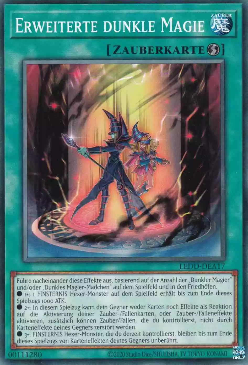 Erweiterte dunkle Magie LEDD-DEA17 ist in Common Yu-Gi-Oh Karte aus Legendary Dragon Decks unlimitiert