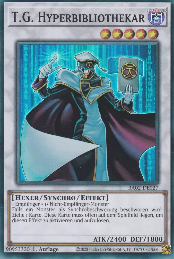 T.G. Hyperbibliothekar RA02-DE027 ist in Super Rare Yu-Gi-Oh Karte aus 25th Anniversary Rarity Collection 2 1.Auflage