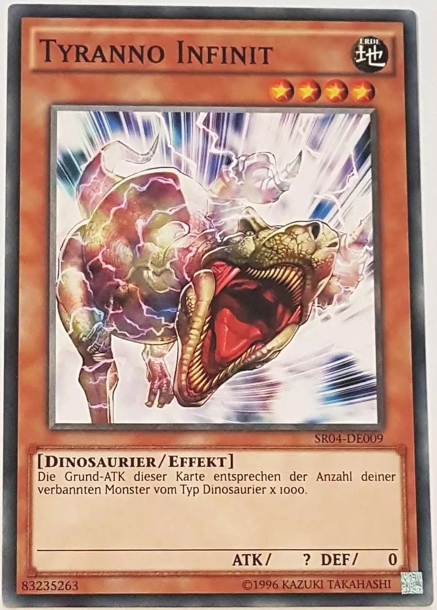 Tyranno Infinit SR04-DE009 ist in Common Yu-Gi-Oh Karte aus Dinosmasher's Fury 