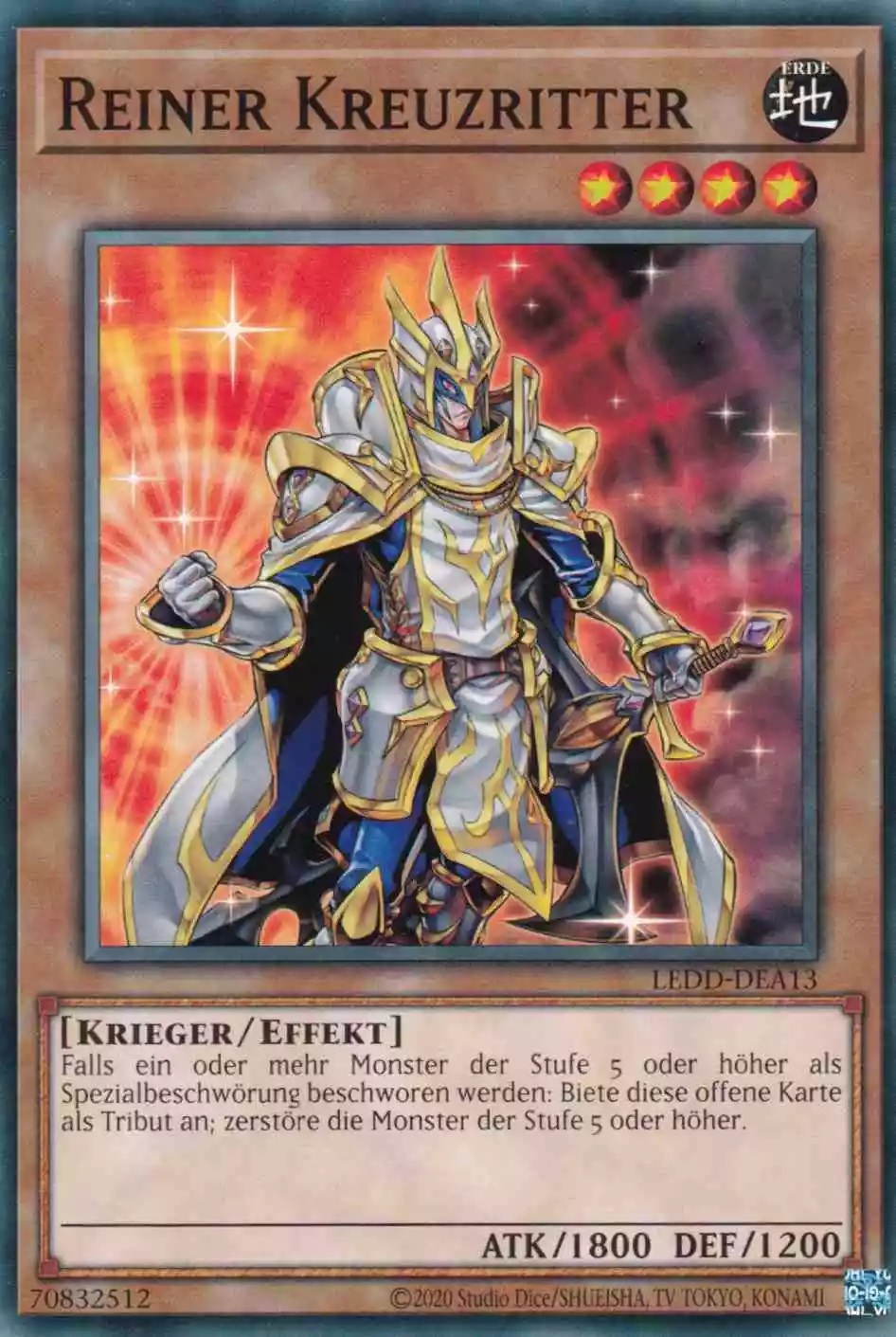 Reiner Kreuzritter LEDD-DEA13 ist in Common Yu-Gi-Oh Karte aus Legendary Dragon Decks unlimitiert