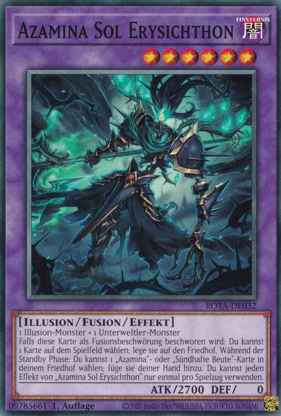 Azamina Sol Erysichthon ROTA-DE032 ist in Common Yu-Gi-Oh Karte aus Rage of the Abyss 1.Auflage