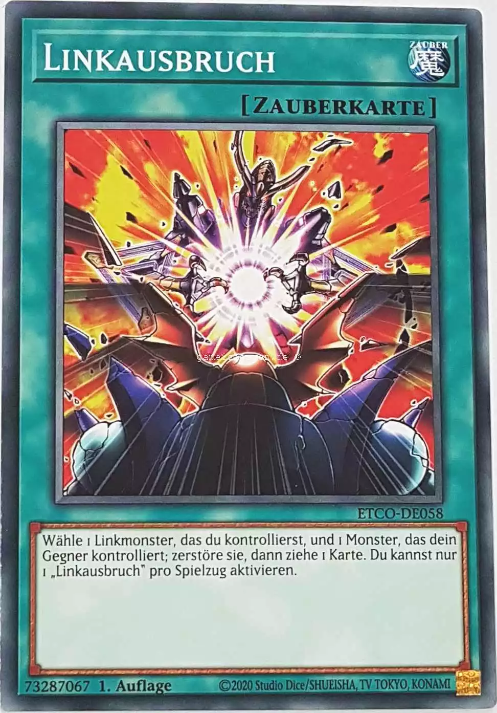 Linkausbruch ETCO-DE058 ist in Common Yu-Gi-Oh Karte aus Eternity Code 1.Auflage