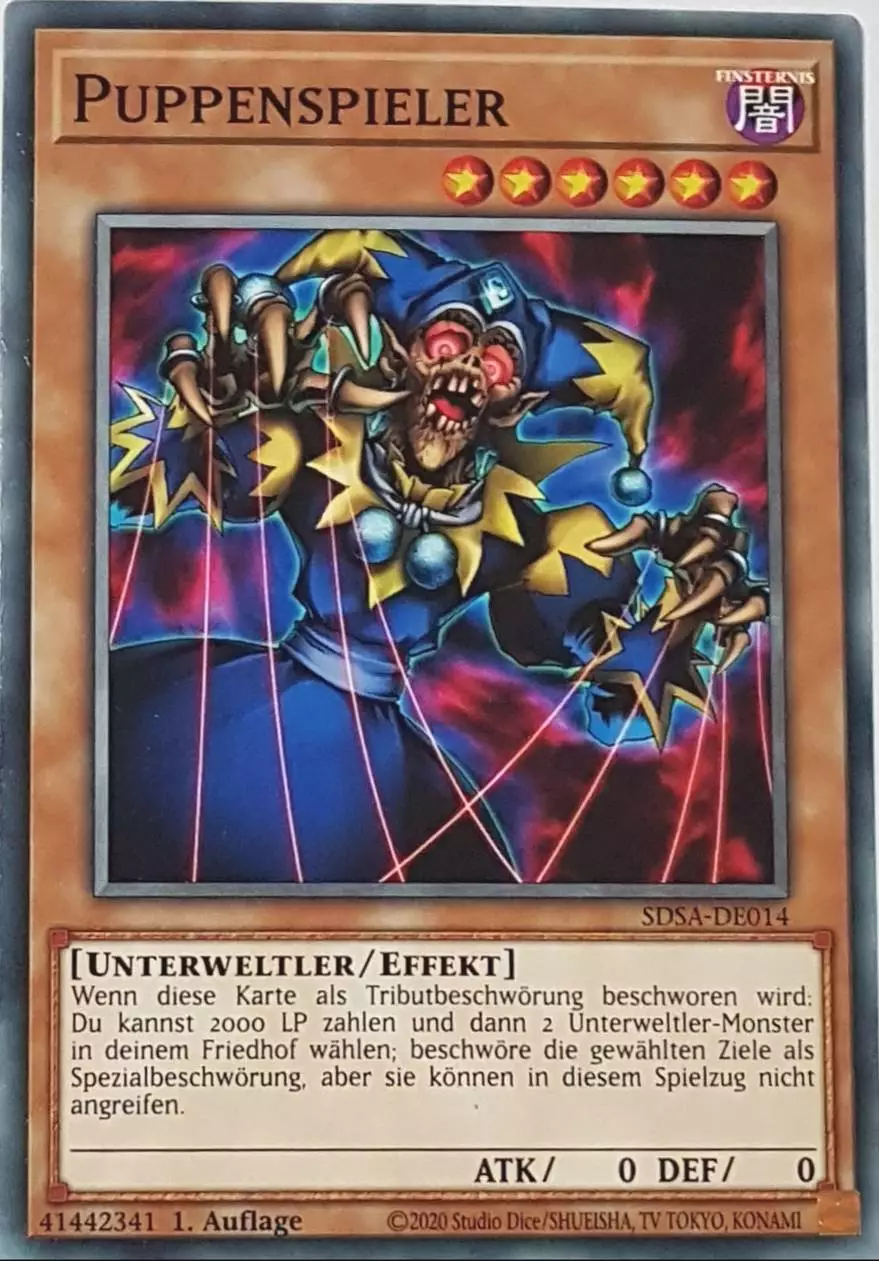 Puppenspieler SDSA-DE014 ist in Common Yu-Gi-Oh Karte aus Sacred Beasts 1.Auflage