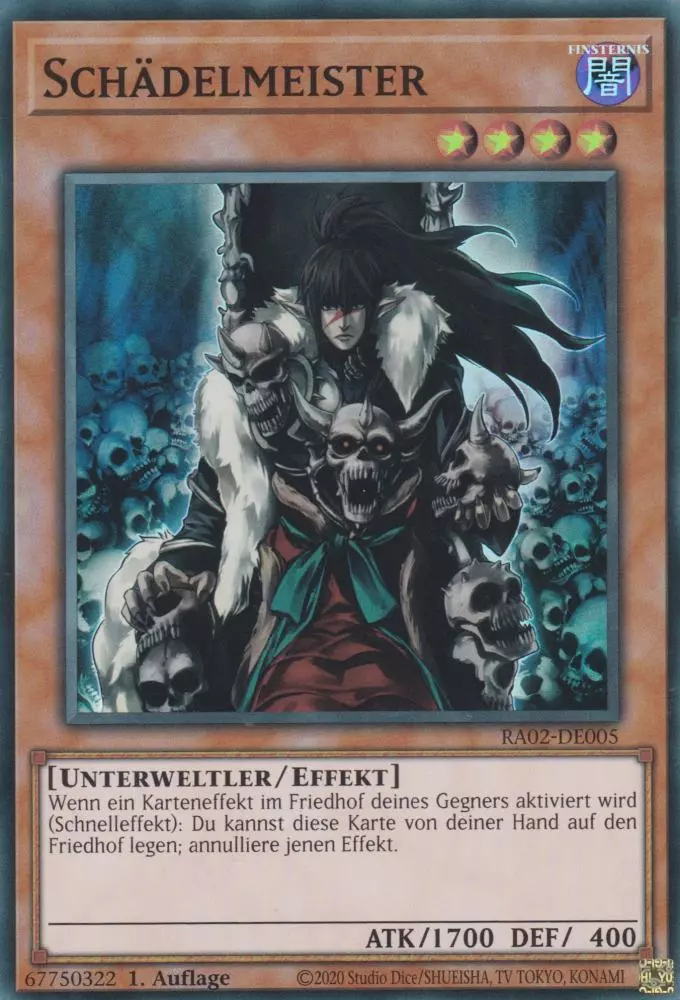 Schädelmeister RA02-DE005 ist in Super Rare Yu-Gi-Oh Karte aus 25th Anniversary Rarity Collection 2 1.Auflage