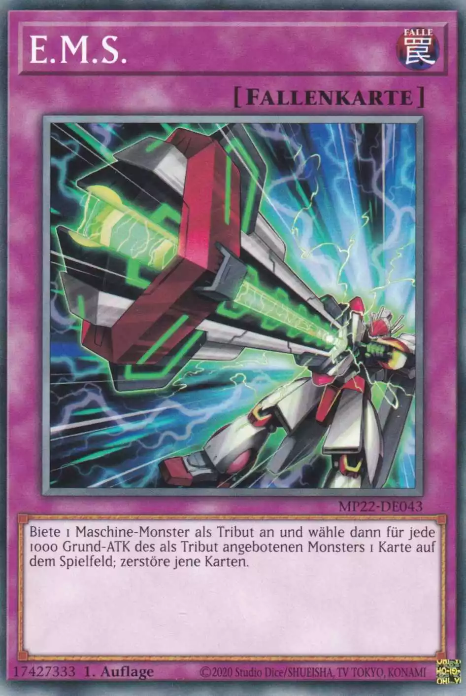 E.M.S. MP22-DE043 ist in Common Yu-Gi-Oh Karte aus Tin of the Pharaoh’s Gods 1.Auflage