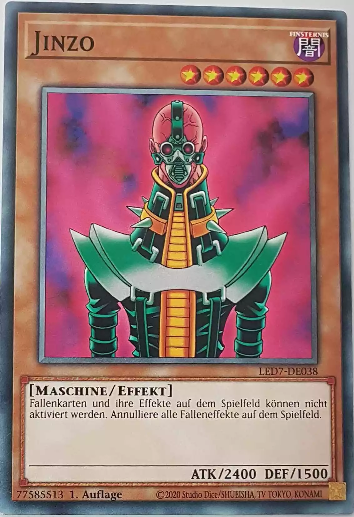 Jinzo LED7-DE038 ist in Common Yu-Gi-Oh Karte aus Legendary Duelists Rage of Ra 1.Auflage