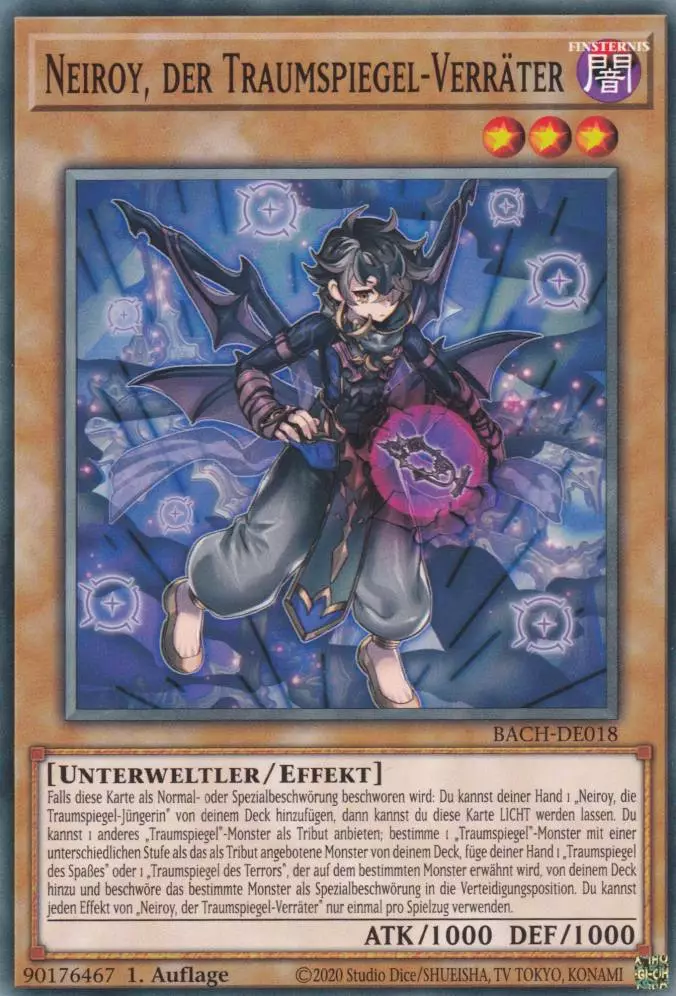 Neiroy, der Traumspiegel-Verräter BACH-DE018 ist in Common Yu-Gi-Oh Karte aus Battle of Chaos 1.Auflage