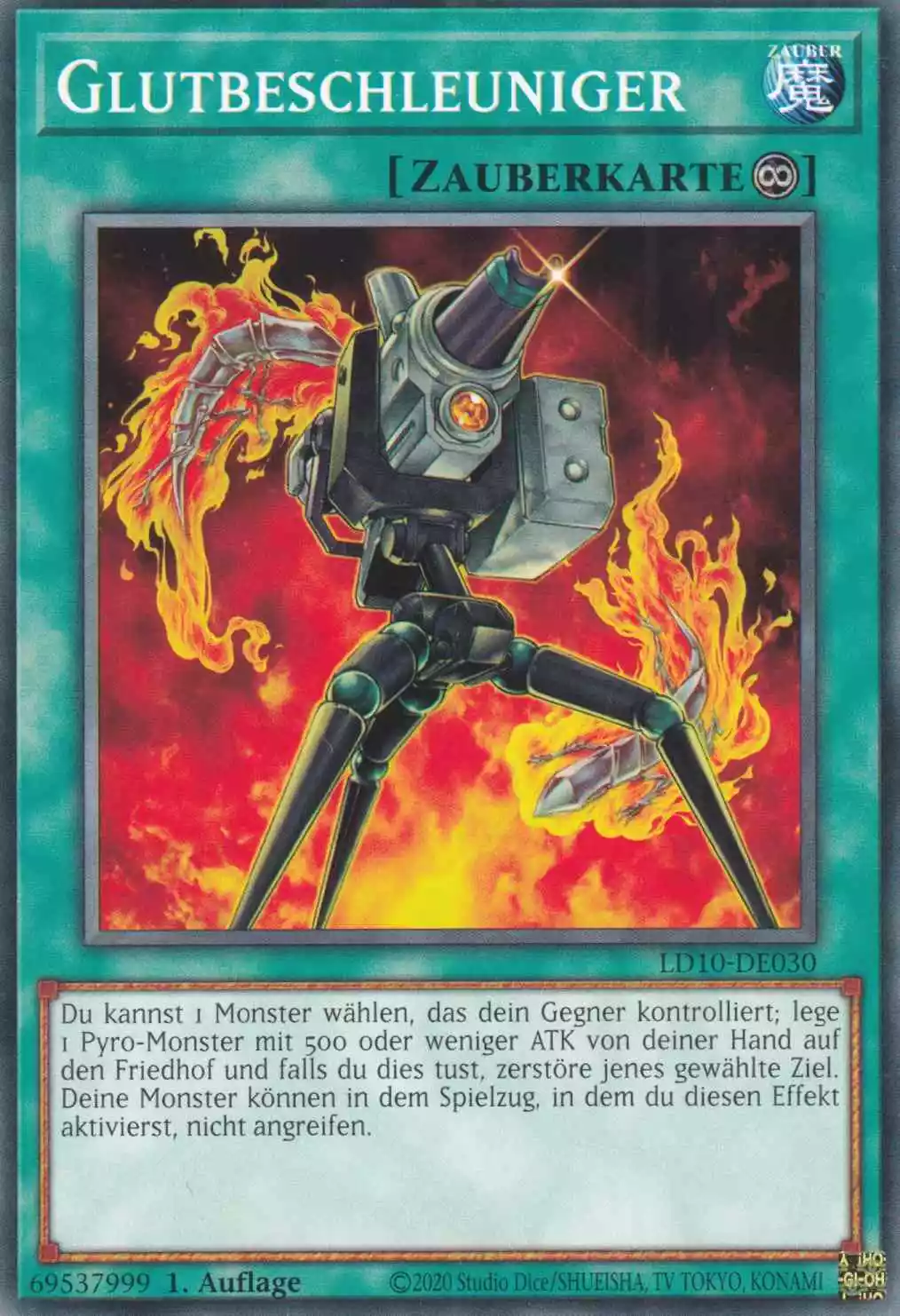 Glutbeschleuniger LD10-DE030 ist in Common Yu-Gi-Oh Karte aus Legendary Duelists Soulburning Volcano 1.Auflage