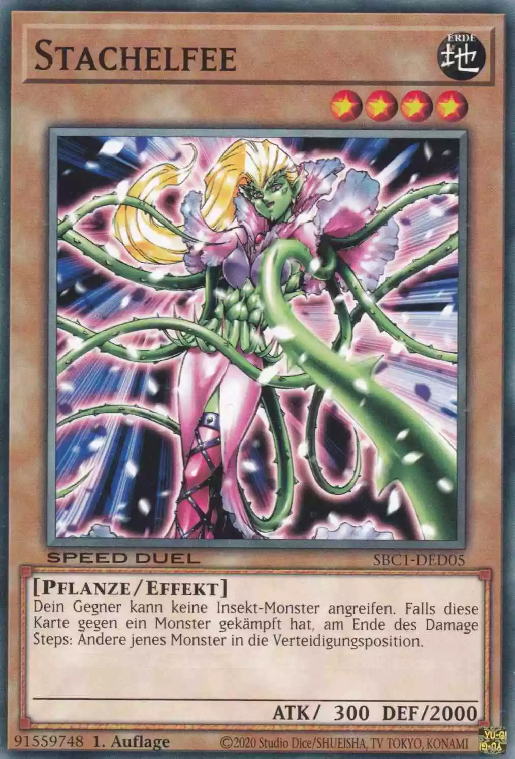 Stachelfee SBC1-DED05 ist in Common Yu-Gi-Oh Karte aus Streets of Battle City 1.Auflage
