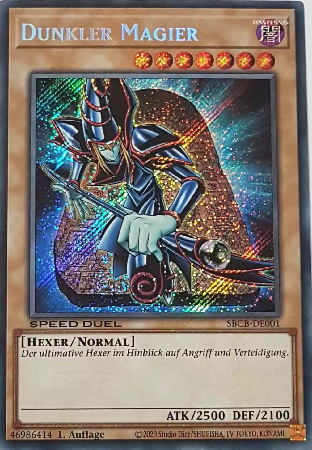 Dunkler Magier SBCB-DE001-1 ist in Secret Rare Yu-Gi-Oh Karte aus Speed Duel Battle City Box 1. Auflage
