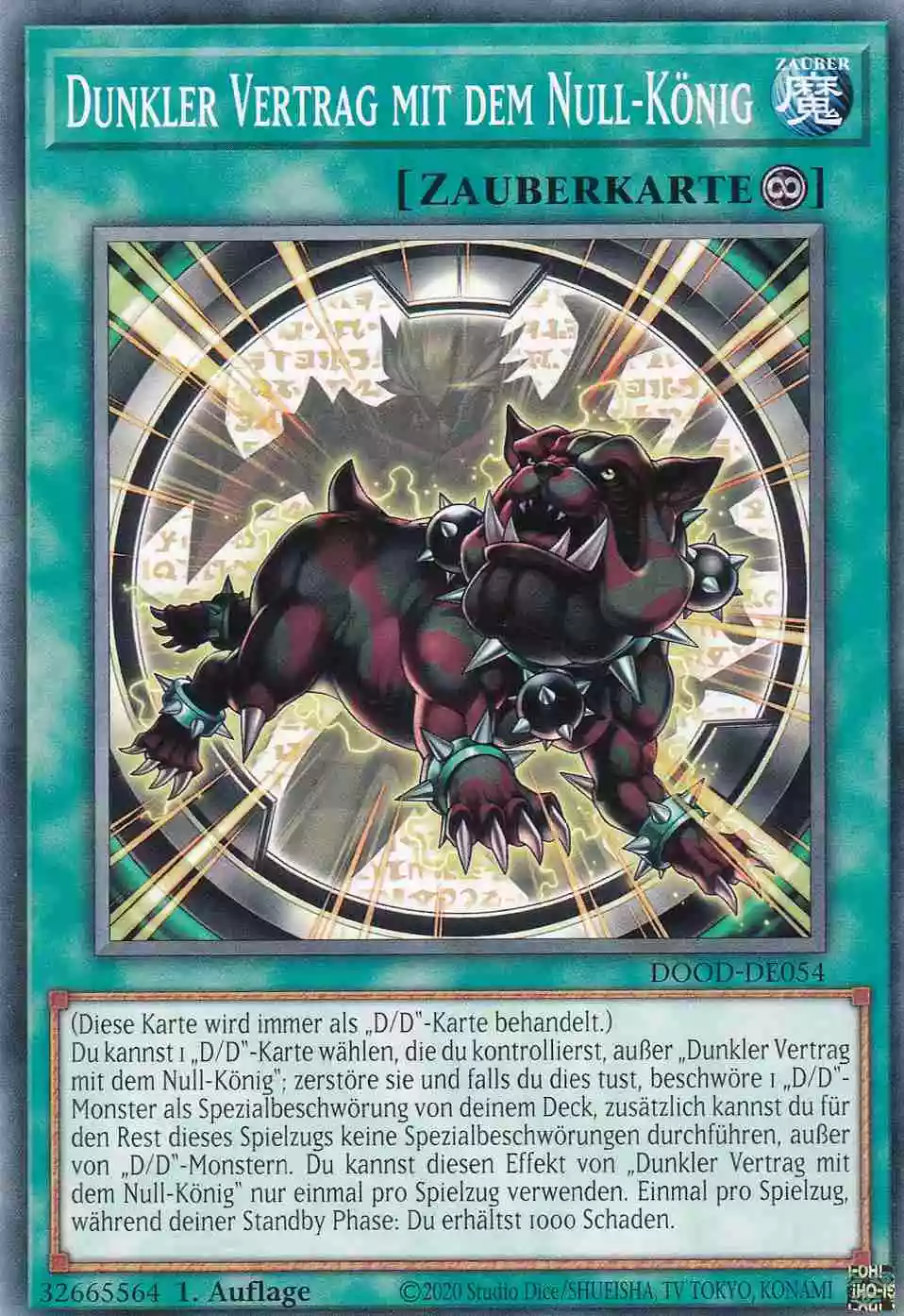 Dunkler Vertrag mit dem Null-König Common DOOD-DE054 Yugioh Karte Dunkler Vertrag mit dem Null-König DOOD-DE054 ist in Common Yu-Gi-Oh Karte aus Doom of Dimensions 1.Auflage