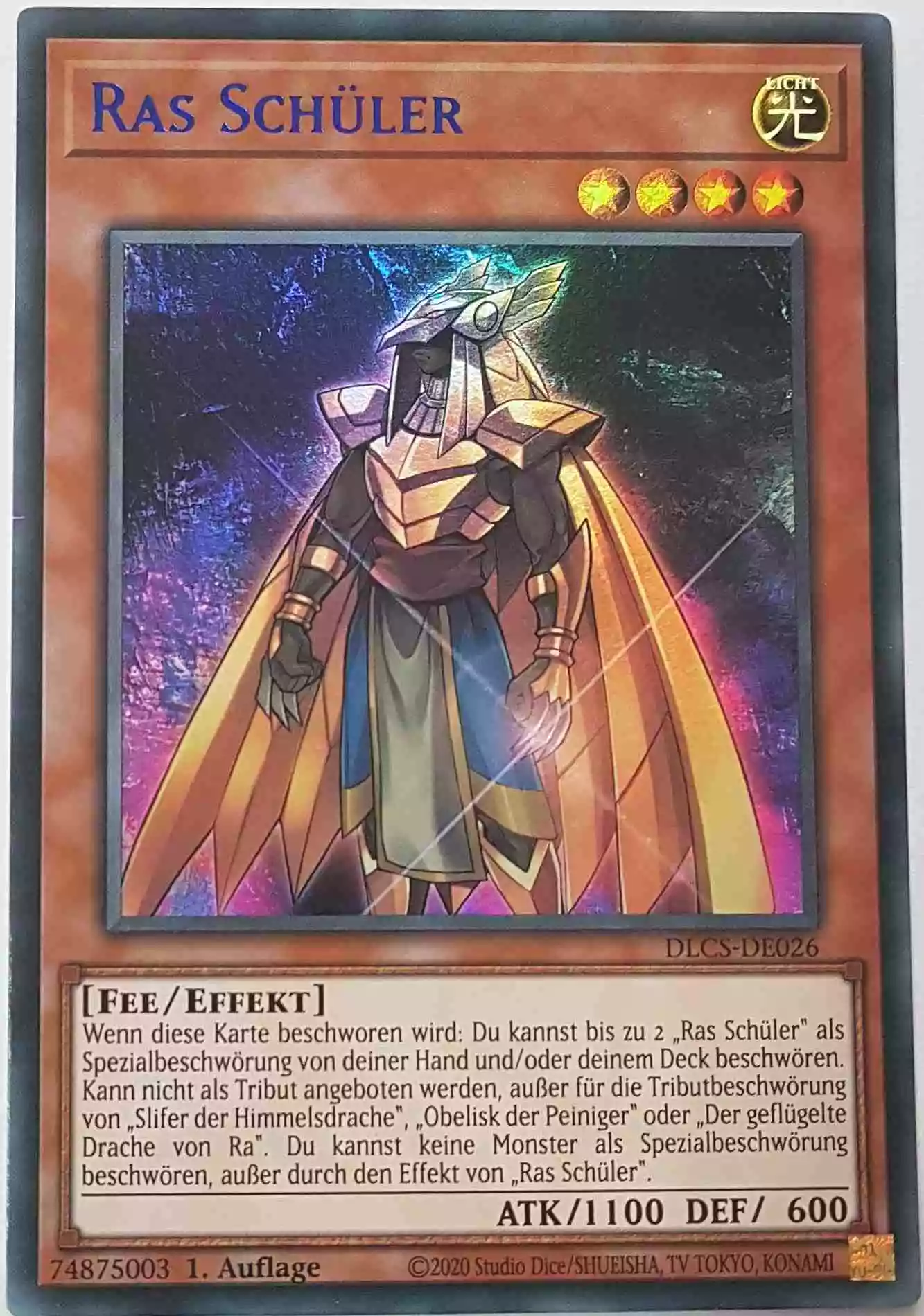 Ras Schüler (blau) DLCS-DE026-B ist in Colorful Ultra Rare Yu-Gi-Oh Karte aus Dragons of Legend The Complete Series 1.Auflage