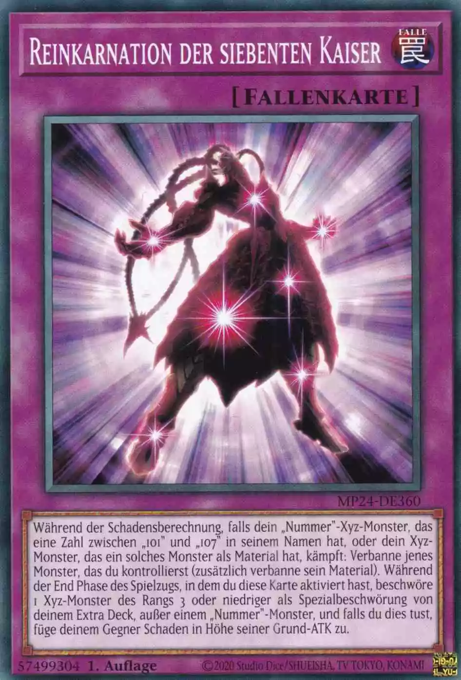 Reinkarnation der siebenten Kaiser MP24-DE360 ist in Common Yu-Gi-Oh Karte aus 25th Anniversary Tin Dueling Mirrors 1.Auflage
