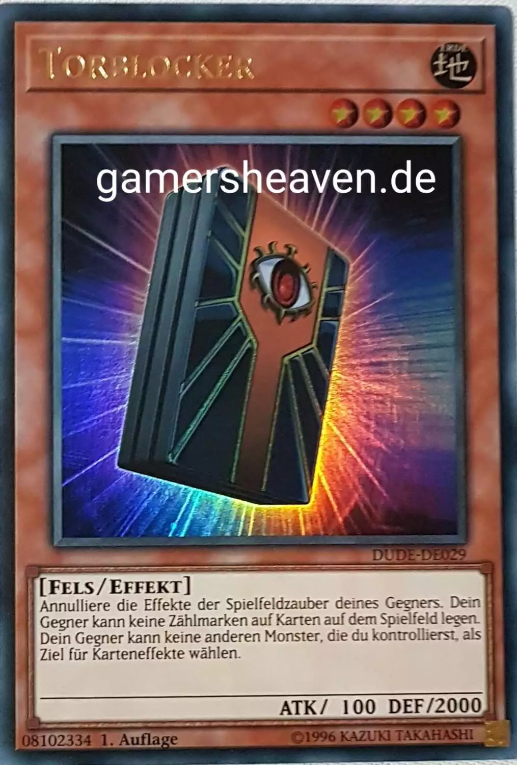 Torblocker DUDE-DE029 ist in Ultra Rare aus Duel Devastator 1.Auflage