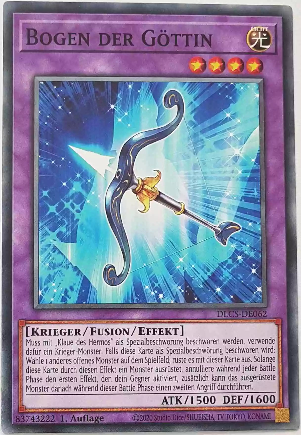 Bogen der Göttin DLCS-DE062 ist in Common Yu-Gi-Oh Karte aus Dragons of Legend The Complete Series 1.Auflage