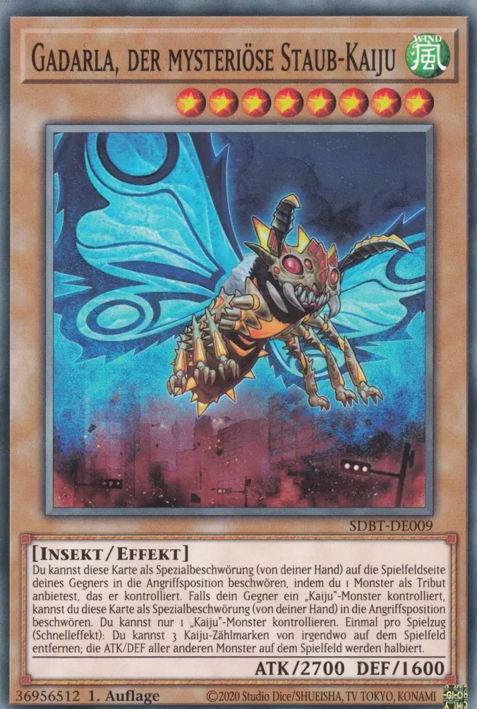 Gadarla, der mysteriöse Staub-Kaiju SDBT-DE009 ist in Common Yu-Gi-Oh Karte aus Structure Deck: Beware of Traptrix 1.Auflage