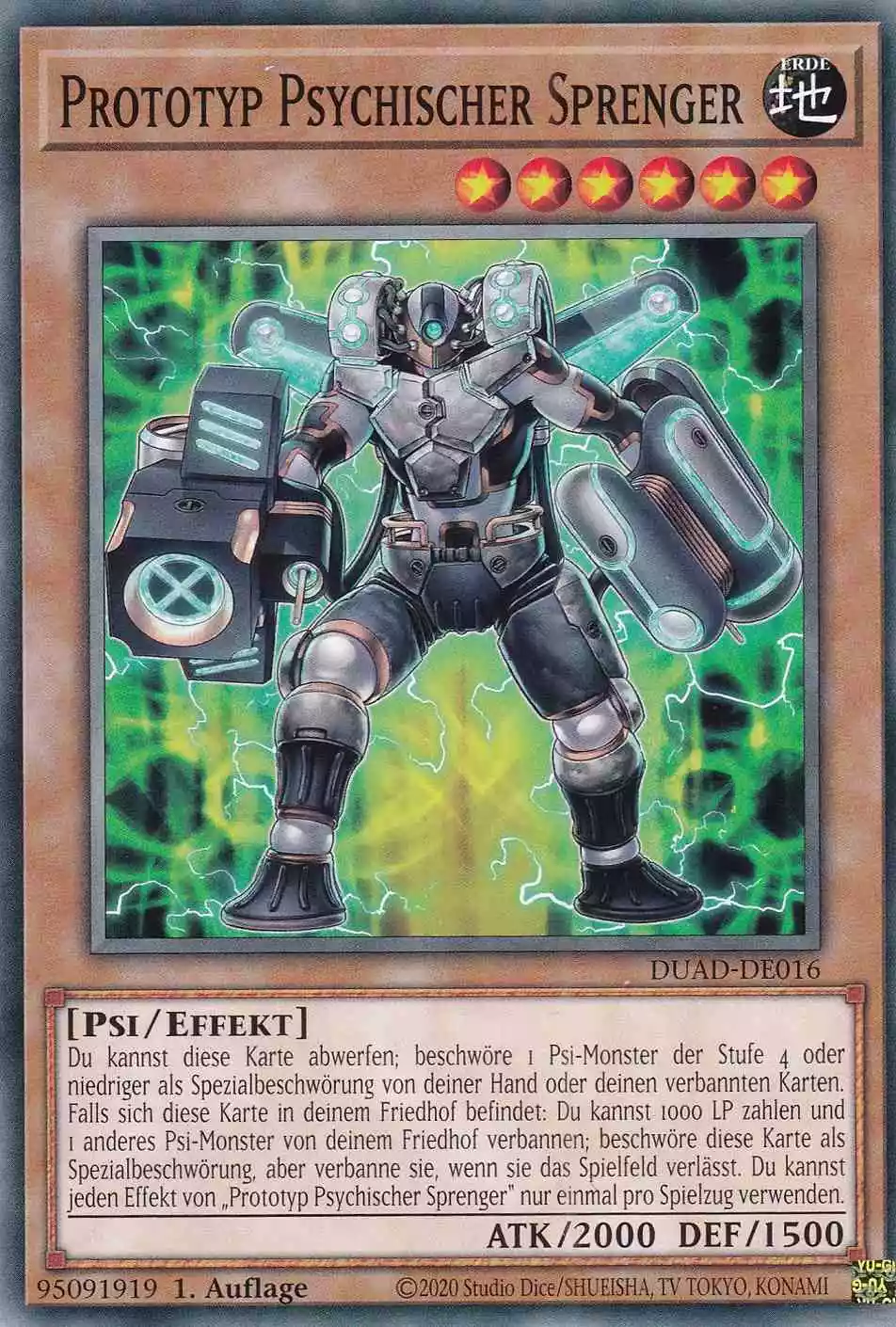 Prototyp Psychischer Sprenger DUAD-DE016 ist in Common Yu-Gi-Oh Karte aus Duelist’s Advance 1.Auflage