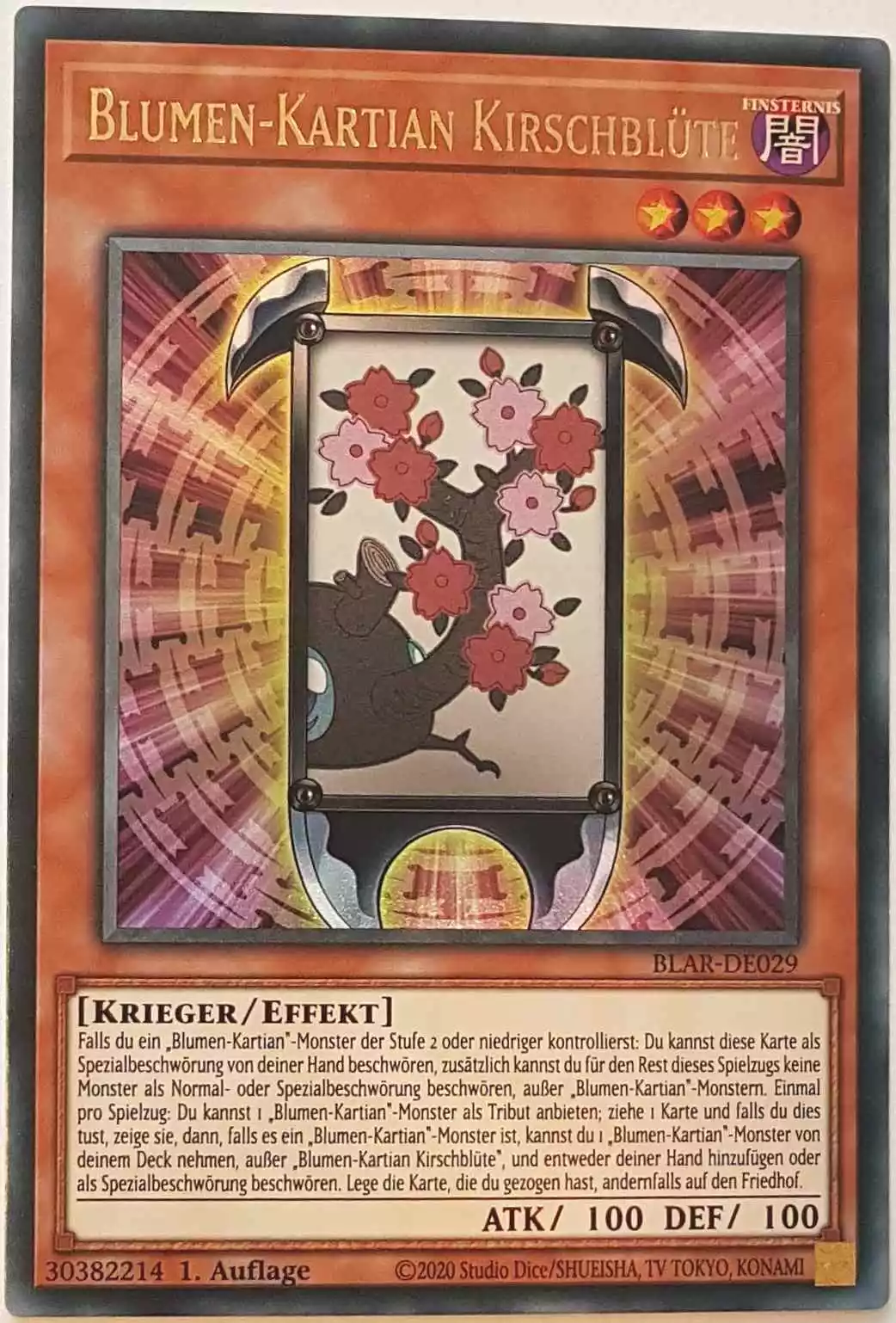 Blumen-Kartian Kirschblüte BLAR-DE029 ist in Ultra Rare Yu-Gi-Oh Karte aus Battles of Legend: Armageddon 1.Auflage