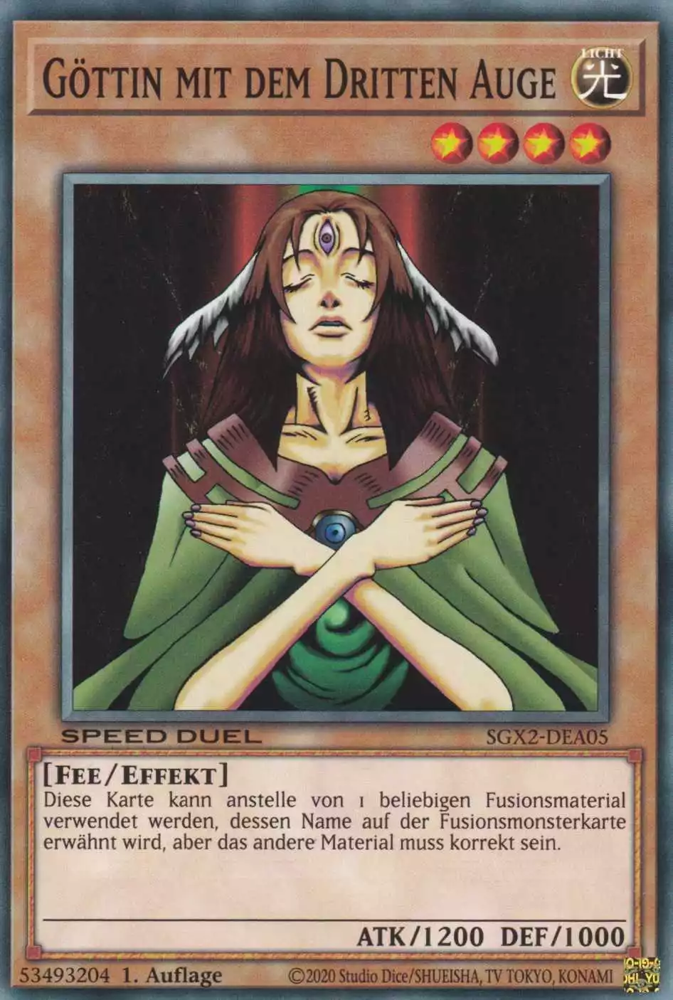 Göttin mit dem Dritten Auge SGX2-DEA05 ist in Common Yu-Gi-Oh Karte aus Speed Duel GX: Midterm Paradox 1.Auflage