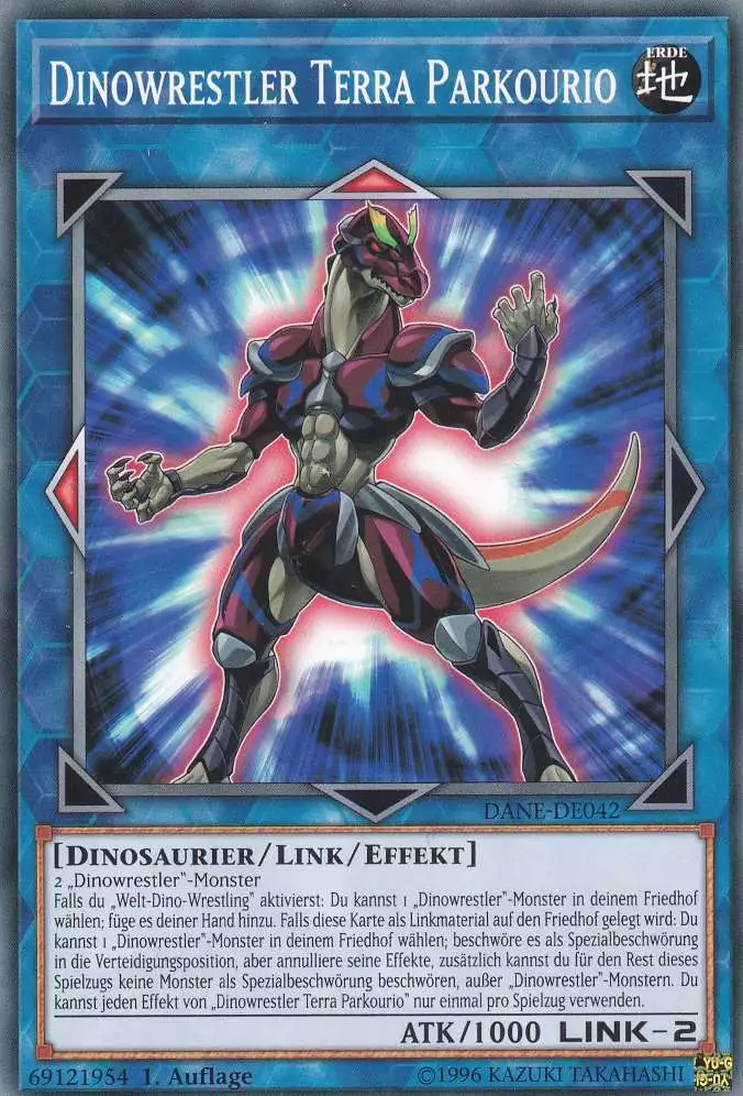 Dinowrestler Terra Parkourio DANE-DE042 ist in Common Yu-Gi-Oh Karte aus Dark Neostorm 1.Auflage