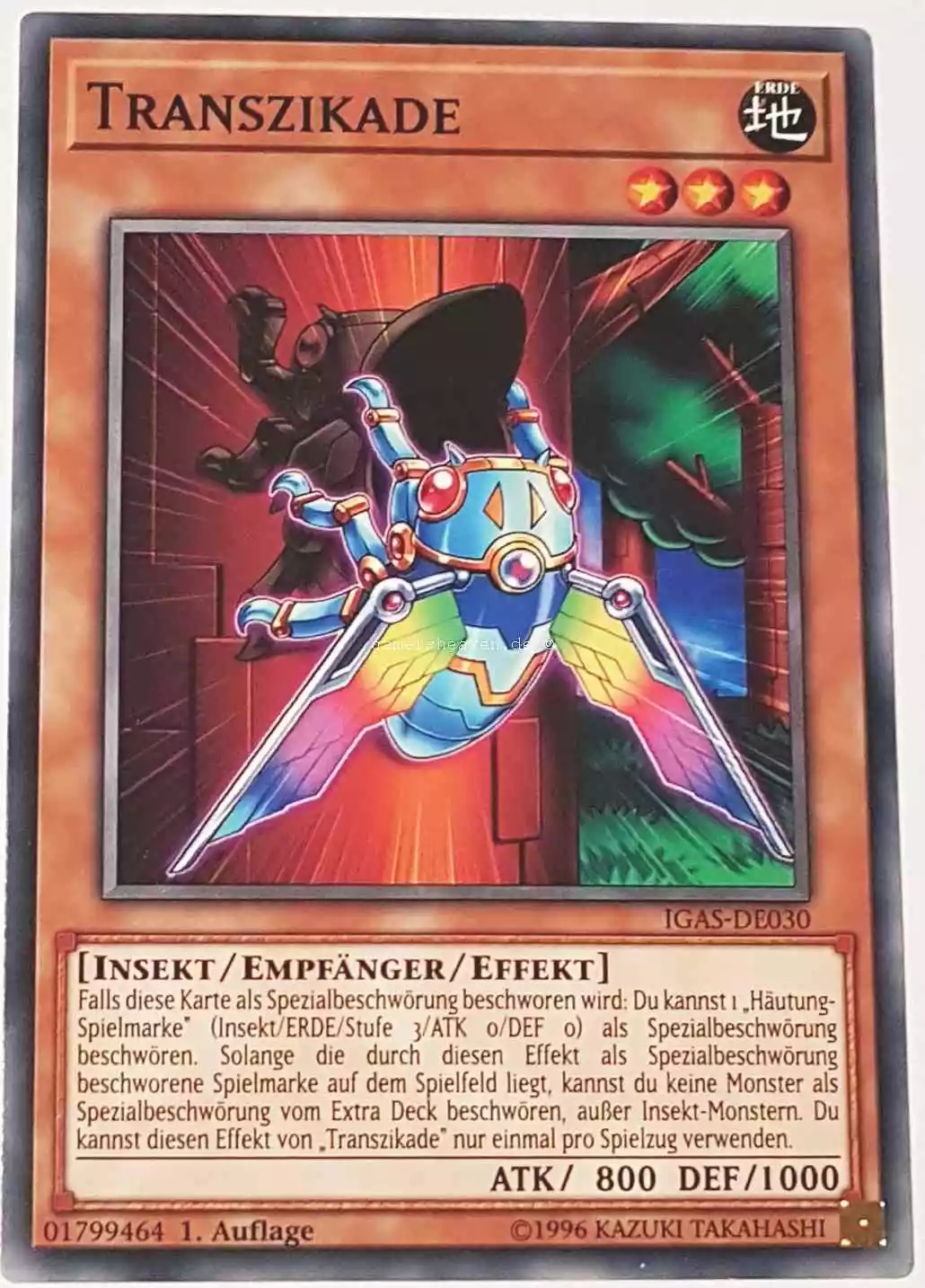 Transzikade IGAS-DE030 ist in Common Yu-Gi-Oh Karte aus Ignition Assault 1.Auflage