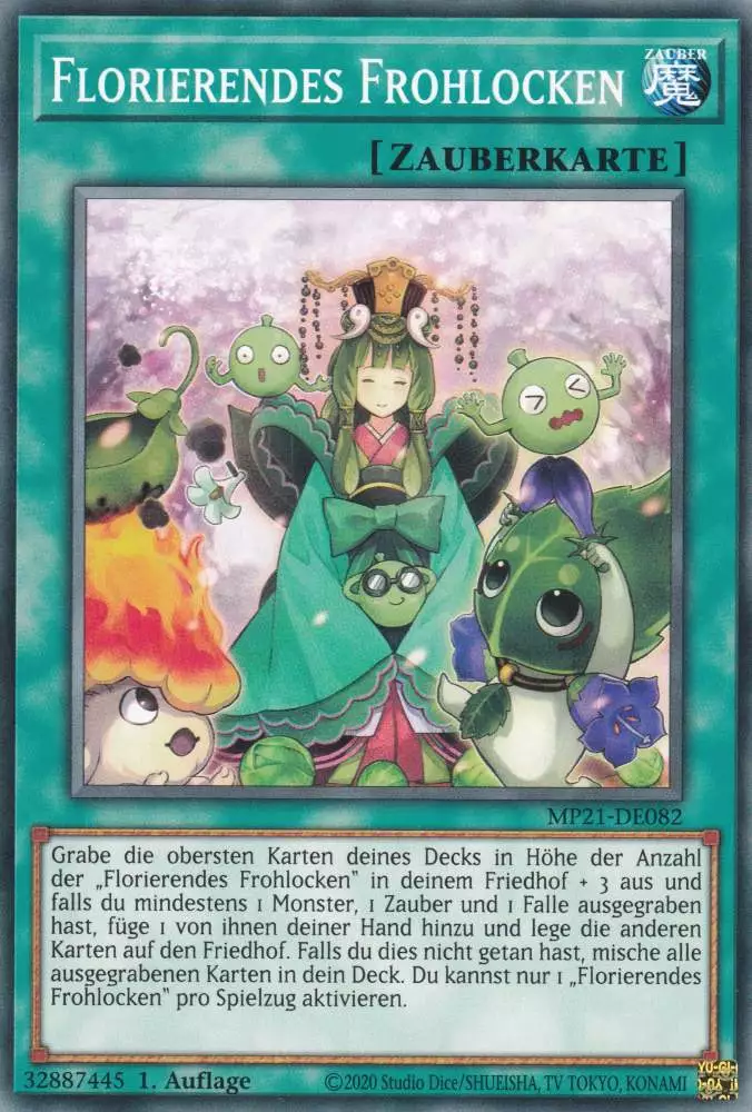 Florierendes Frohlocken MP21-DE082 ist in Common Yu-Gi-Oh Karte aus Tin of Ancient Battles 1.Auflage