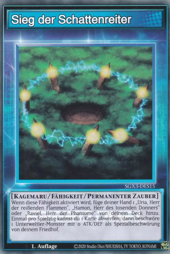 Sieg der Schattenreiter SGX3-DES15 ist in Common Yu-Gi-Oh Karte aus Speed Duel GX: Duelists of Shadows 1.Auflage