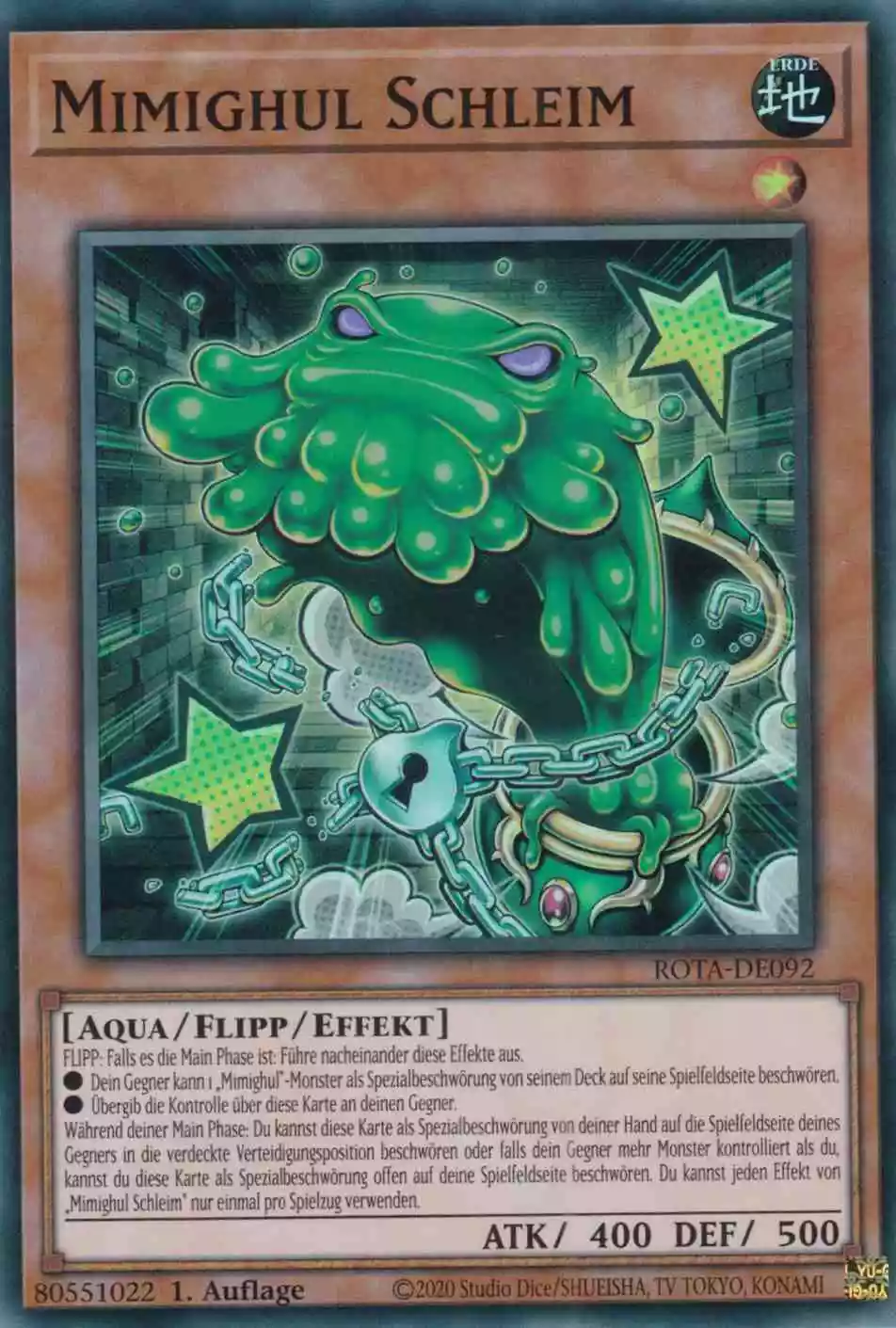 Mimighul Schleim ROTA-DE092 ist in Super Rare Yu-Gi-Oh Karte aus Rage of the Abyss 1.Auflage