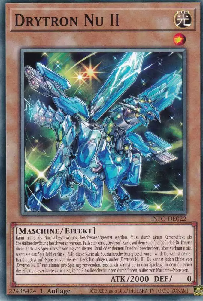 Drytron Nu II INFO-DE022 ist in Common Yu-Gi-Oh Karte aus The Infinite Forbidden 1.Auflage