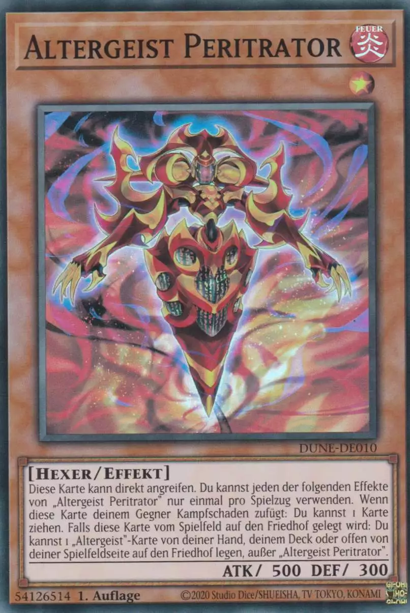 dune-de010-altergeist-peritrator-super-rare-duelist-nexus Altergeist Peritrator DUNE-DE010 ist in Super Rare Yu-Gi-Oh Karte aus Duelist Nexus 1.Auflage