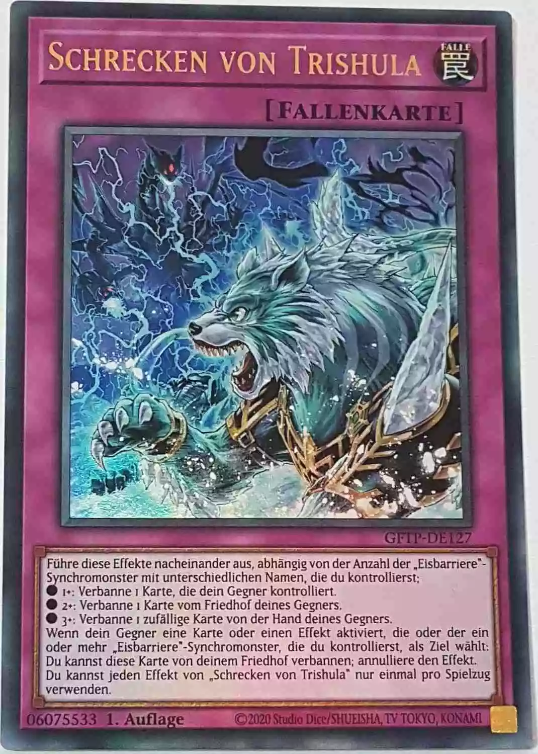 gftp-de127-schrecken-von-trishula-ultra-rare-ghost-from-the-past Schrecken von Trishula GFTP-DE127 ist in Ultra Rare Yu-Gi-Oh Karte aus Ghost From The Past 1.Auflage