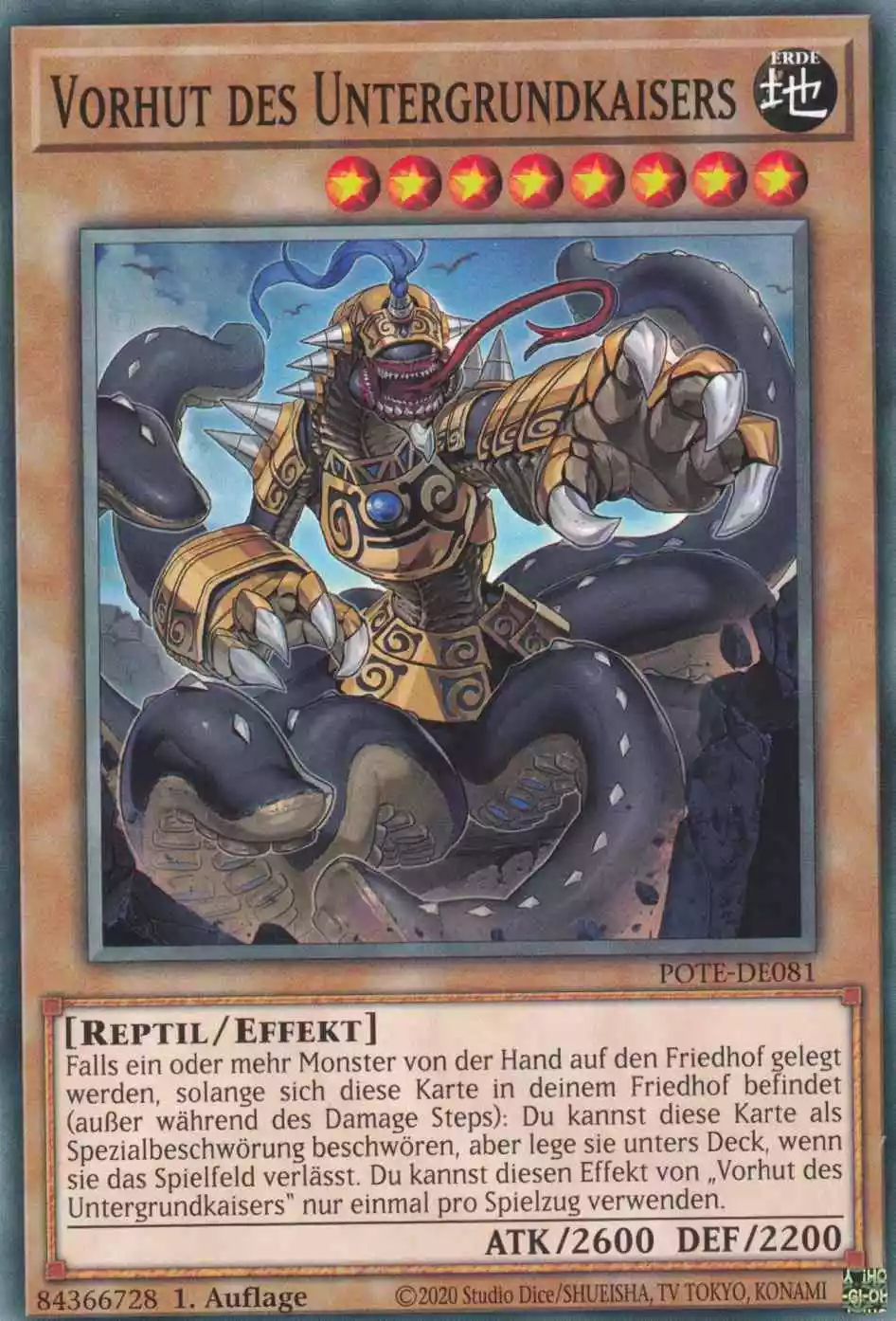 Vorhut des Untergrundkaisers POTE-DE081 ist in Common Yu-Gi-Oh Karte aus Power of the Elements 1.Auflage