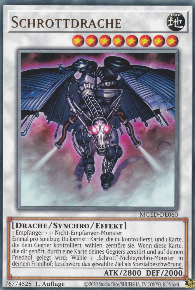 Schrottdrache MGED-DE060 ist in Rare Yu-Gi-Oh Karte aus Maximum Gold El Dorado 1.Auflage