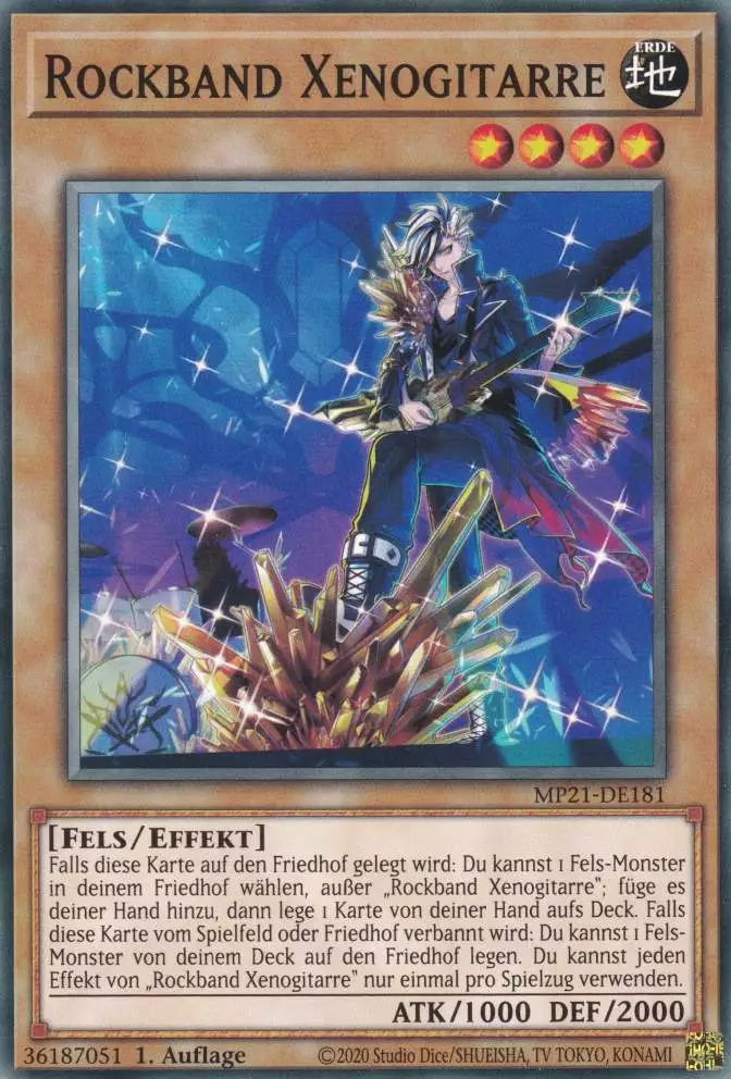 Rockband Xenogitarre MP21-DE181 ist in Common Yu-Gi-Oh Karte aus Tin of Ancient Battles 1.Auflage