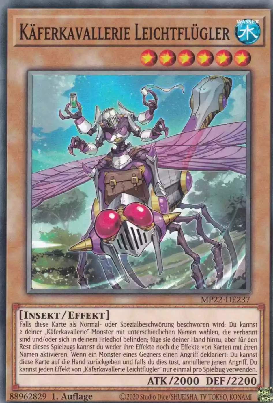 Käferkavallerie Leichtflügler MP22-DE237 ist in Common Yu-Gi-Oh Karte aus Tin of the Pharaoh’s Gods 1.Auflage