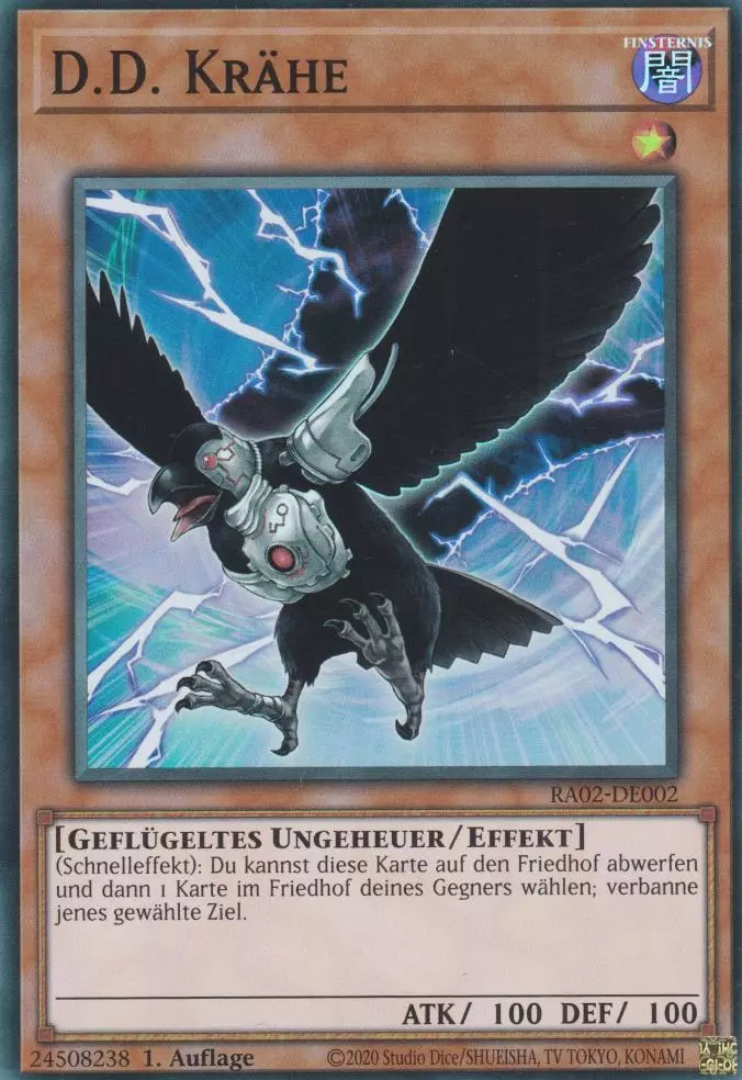 D.D. Krähe RA02-DE002 ist in Super Rare Yu-Gi-Oh Karte aus 25th Anniversary Rarity Collection 2 1.Auflage