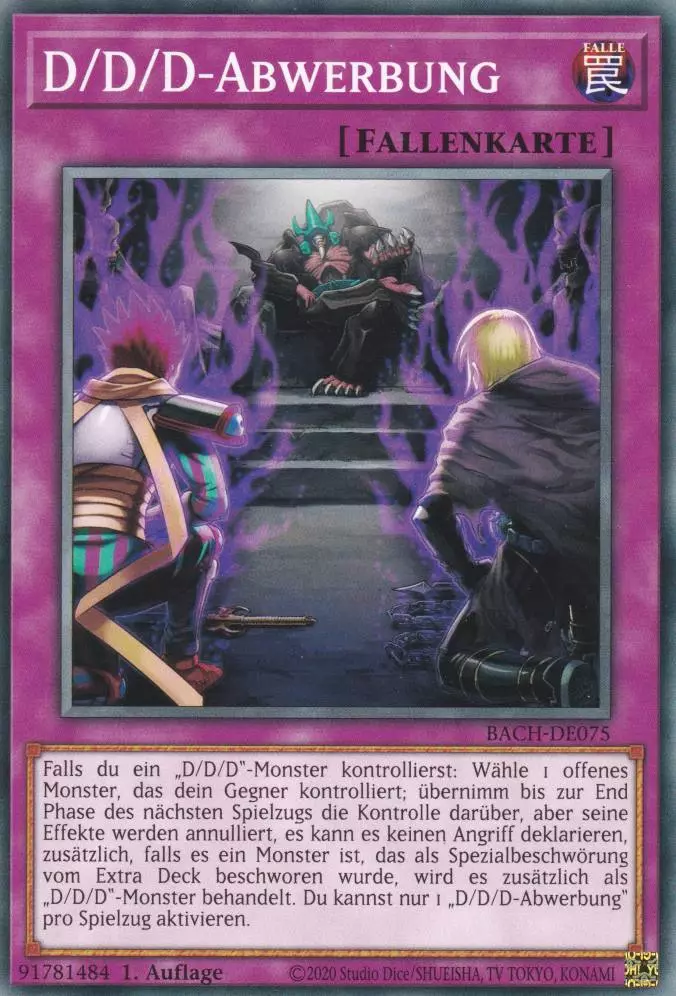 D/D/D-Abwerbung BACH-DE075 ist in Common Yu-Gi-Oh Karte aus Battle of Chaos 1.Auflage