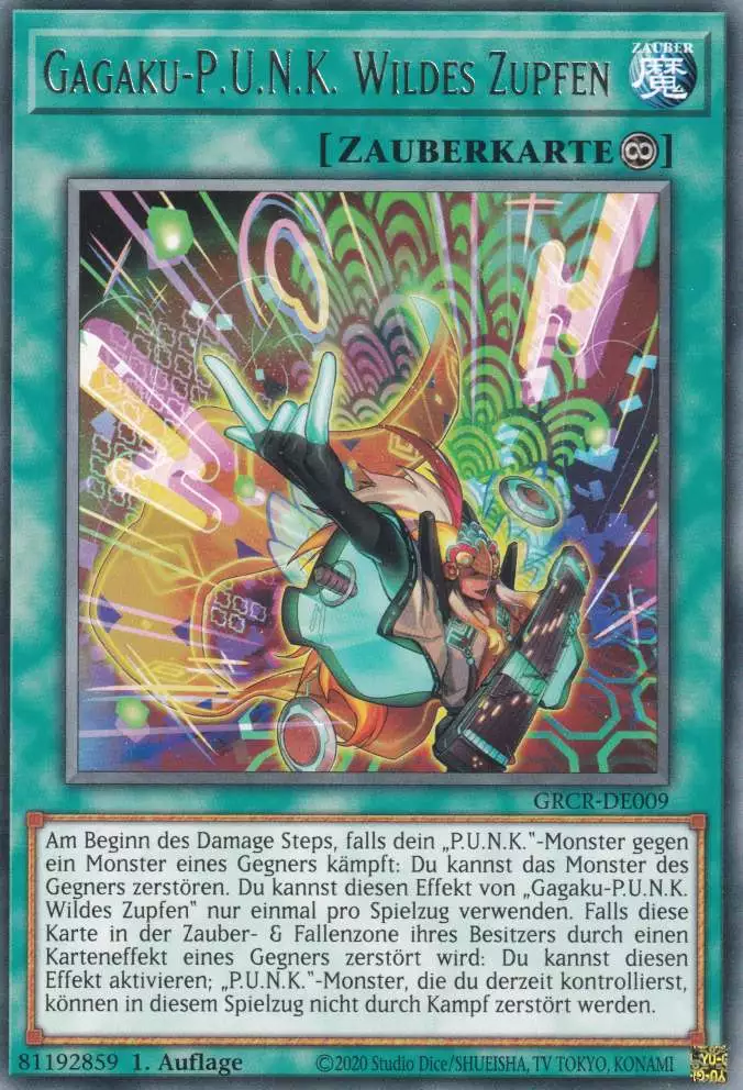 grcr-de009-gagaku-p-u-n-k-wildes-zupfen-rare-the-grand-creators Gagaku-P.U.N.K. Wildes Zupfen GRCR-DE009 ist in Rare Yu-Gi-Oh Karte aus The Grand Creators 1.Auflage