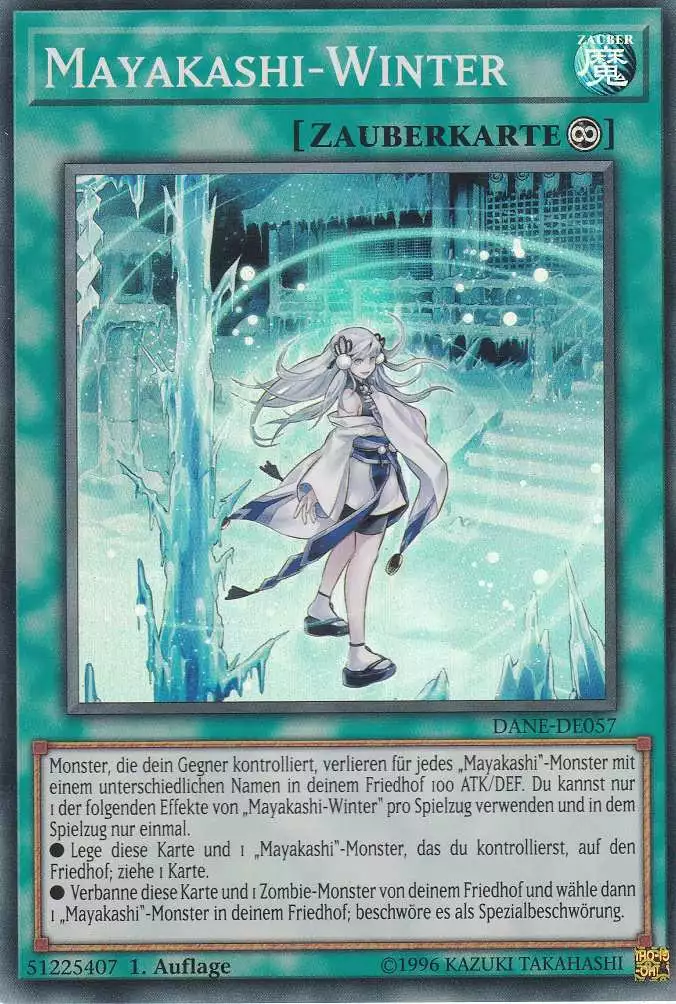 Mayakashi-Winter DANE-DE057 ist in Super Rare Yu-Gi-Oh Karte aus Dark Neostorm 1.Auflage