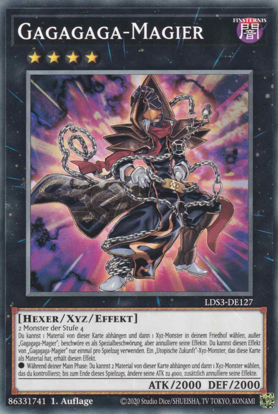 Gagagaga-Magier LDS3-DE127 ist in Common Yu-Gi-Oh Karte aus Legendary Duelists Season 3 1.Auflage