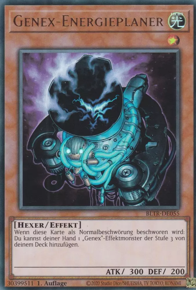 Genex-Energieplaner BLTR-DE055 ist in Ultra Rare Yu-Gi-Oh Karte aus Battles of Legend Terminal Revenge 1.Auflage