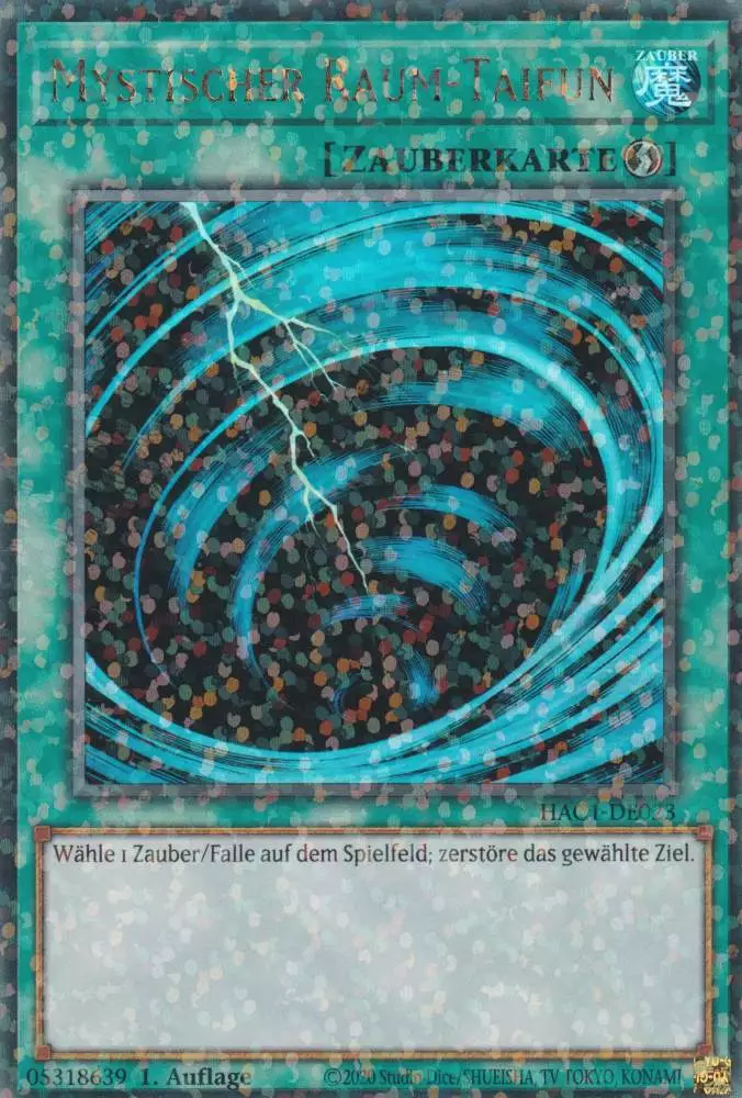 Mystischer Raum-Taifun HAC1-DE023 ist in Duel Terminal Ultra Parallel Rare Yu-Gi-Oh Karte aus Hidden Arsenal Chapter 1 1.Auflage