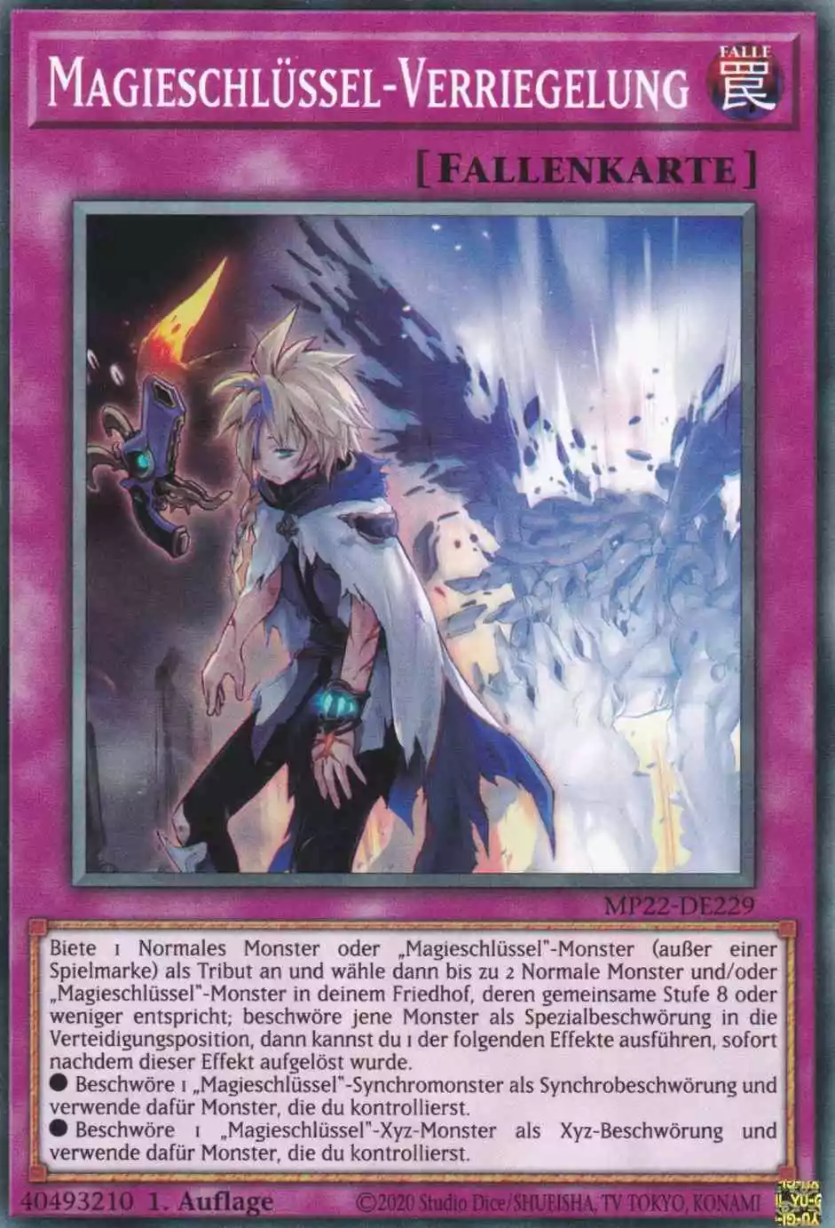 Magieschlüssel-Verriegelung MP22-DE229 ist in Common Yu-Gi-Oh Karte aus Tin of the Pharaoh’s Gods 1.Auflage