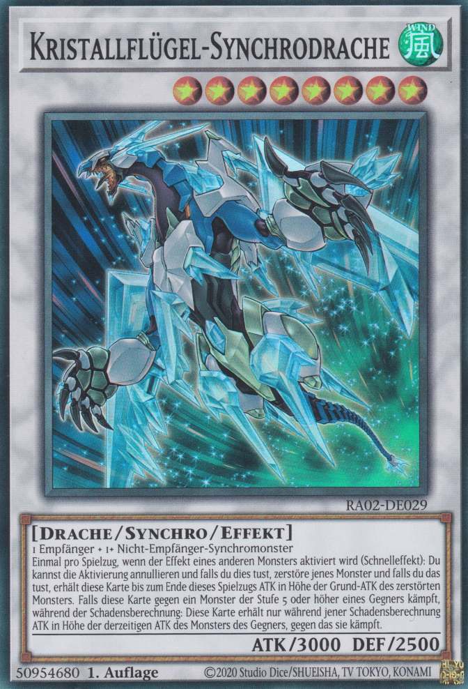 Kristallflügel-Synchrodrache RA02-DE029 ist in Super Rare Yu-Gi-Oh Karte aus 25th Anniversary Rarity Collection 2 1.Auflage